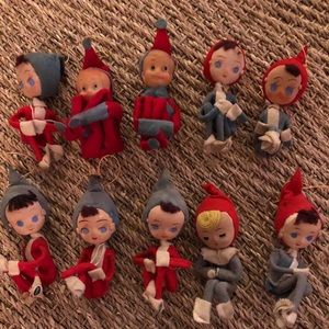 10 Vintage Tree ornaments